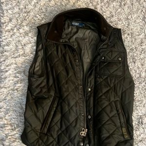 Beautiful quilted hunter green hunting vest